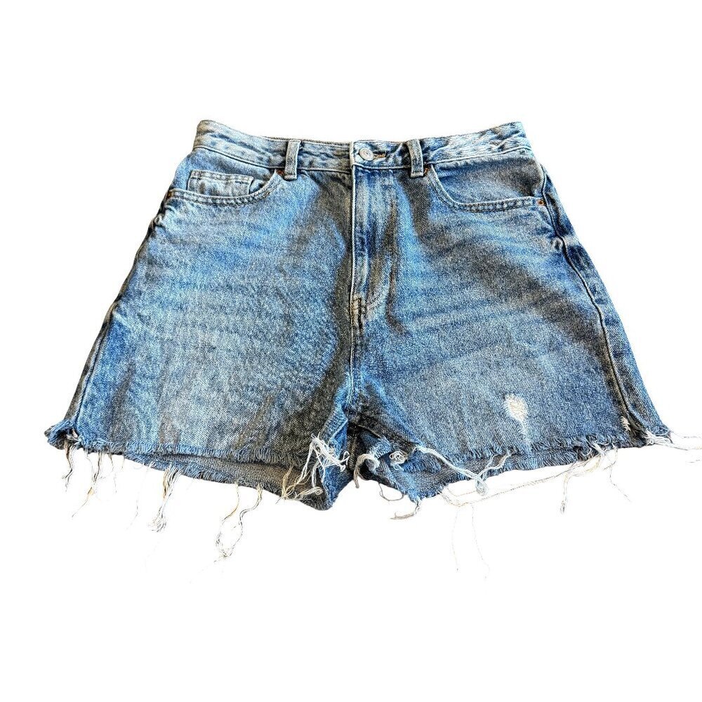 Pacsun 90's Boyfriend Denim Jean Shorts Light Cutoff Distressed Size 28 Women's